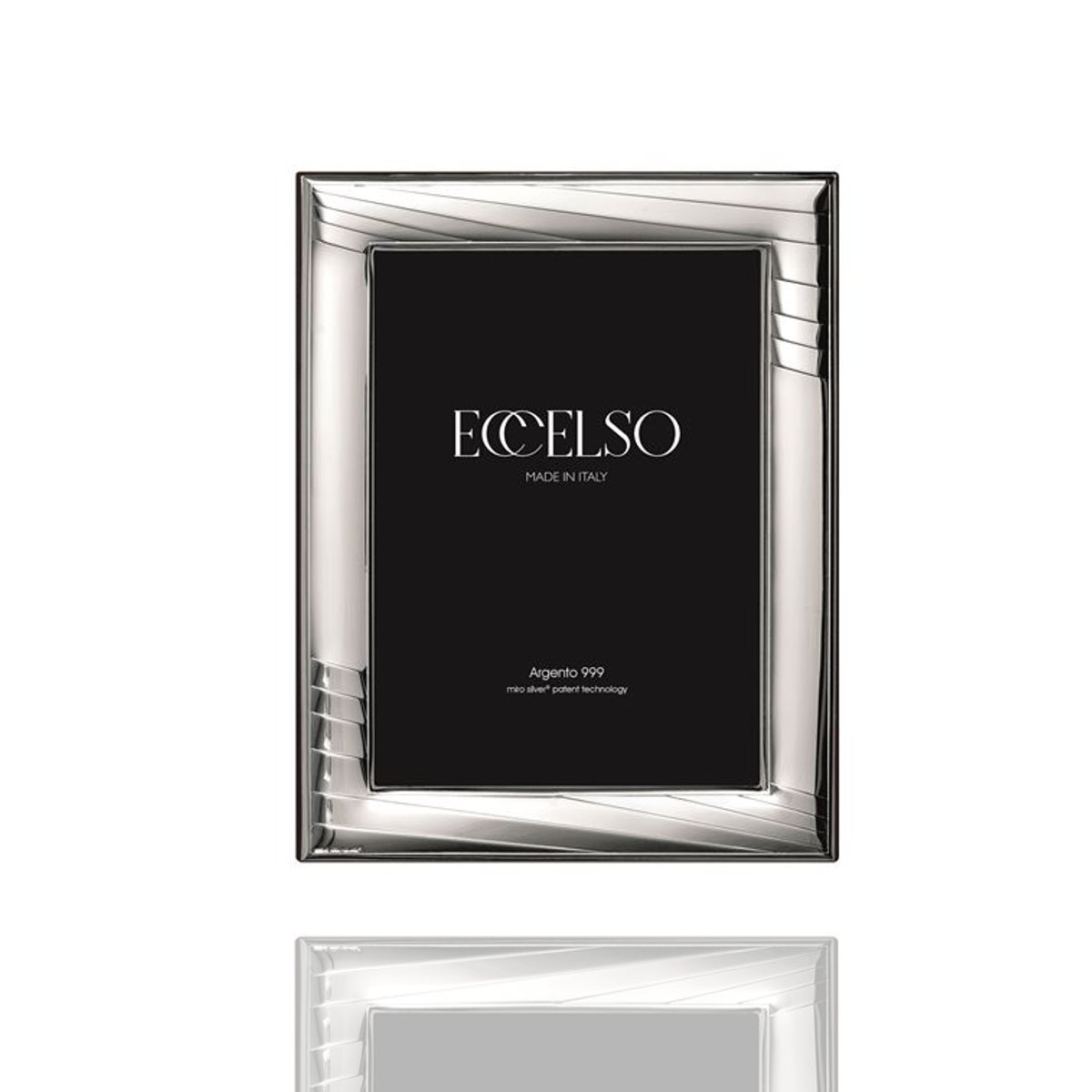 Cornice 9x13 in pvd con motivo geometrico e bordo stretto