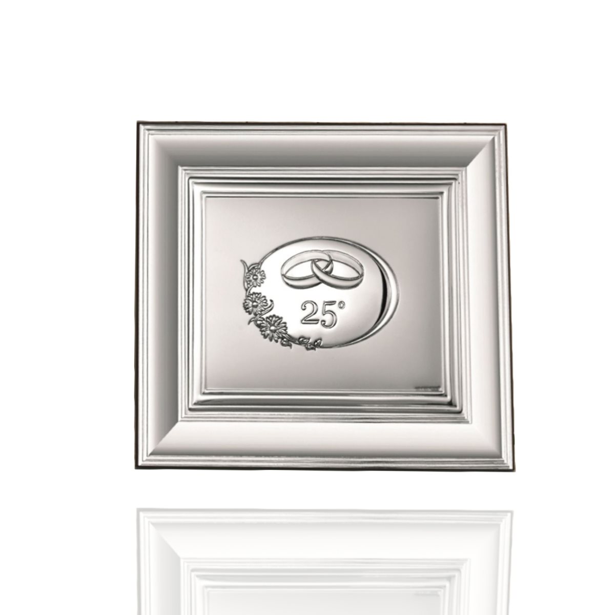 Cornice 13x18 in pvd con targa 25° con bordo largo