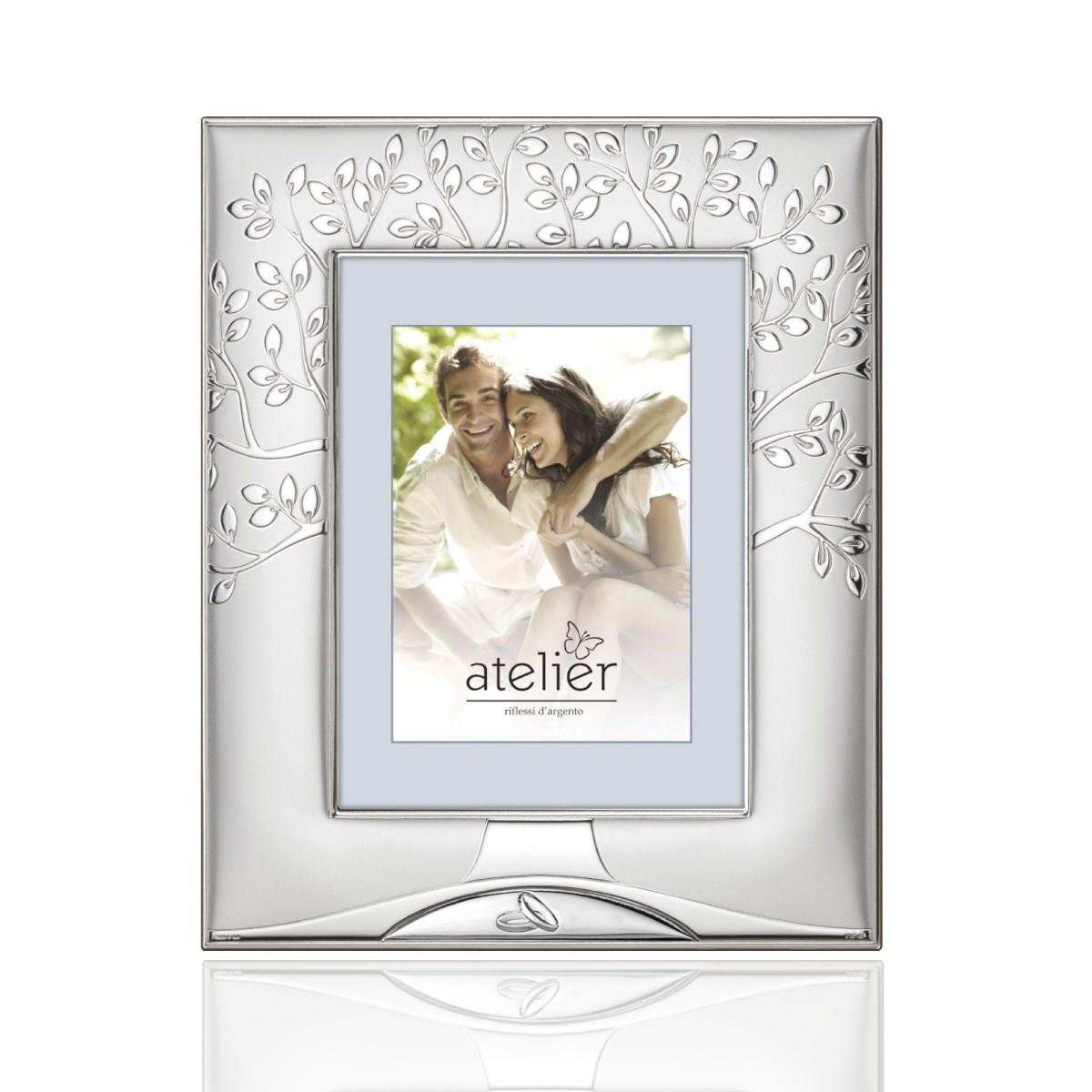 Cornice 9x13 per matrimonio con albero della vita in argento laminato